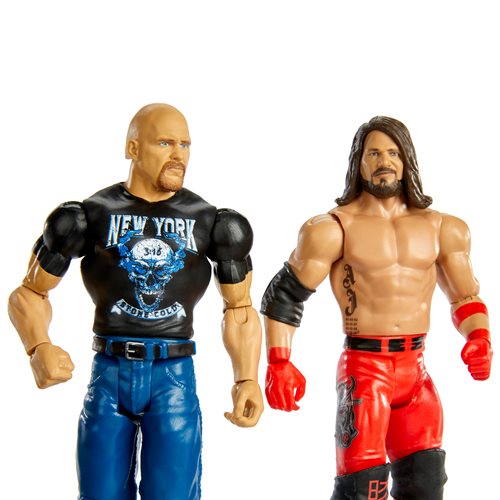 WWE Stone Cold Steve Auston and AJ Styles Basic Series 67 Action Figure 2-Pack