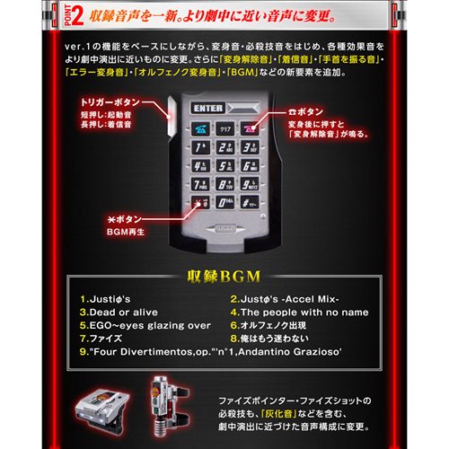 Kamen Rider 555 Faiz Gear Version 2 Complete Selection Modification Prop Replica
