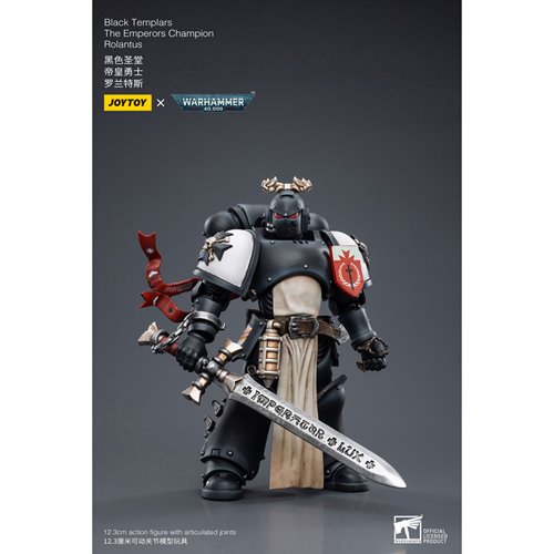 Joy Toy Warhammer 40,000 Black Templars The Emperors Champion Rolantus 1:18 Scale Action Figure