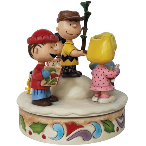 Peanuts Charlie Brown and Friends Around Christmas Spreading Christmas Cheer by Jim Shore Statue