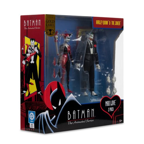 DC Direct Batman Animated Harley Quinn and The Joker Mad Love 6-Inch Action Figure 2-Pack & Comic -