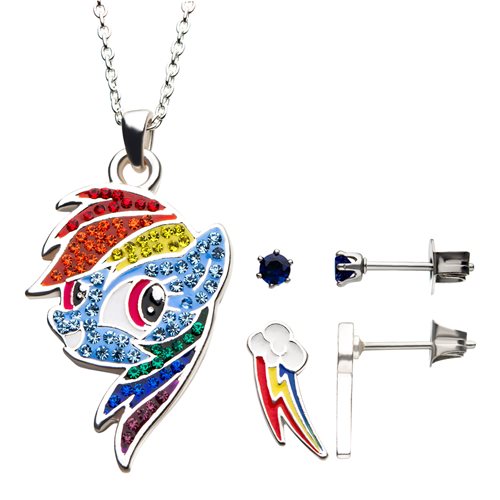 My Little Pony Rainbow Dash Necklace Earring Set