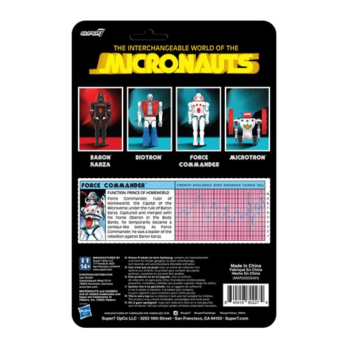 Micronauts Force Commander 3 3/4-Inch ReAction+ Figure
