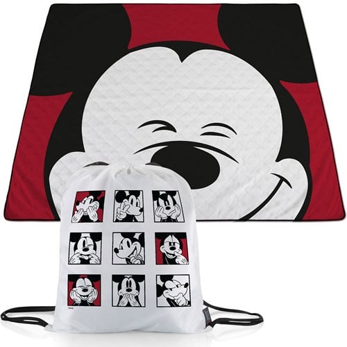 Mickey Mouse Face with Red Background Impresa Picnic Blanket