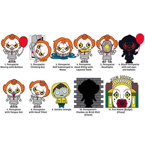 It Pennywise  Figural Key Chain Random 4-Pack