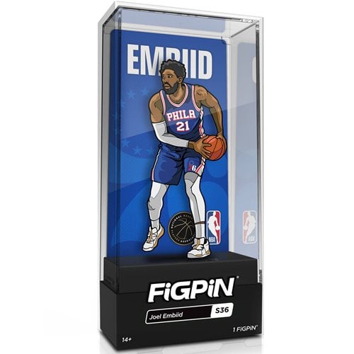 NBA Philadelphia 76ers Joel Embiid FiGPiN Classic 3-Inch Enamel Pin