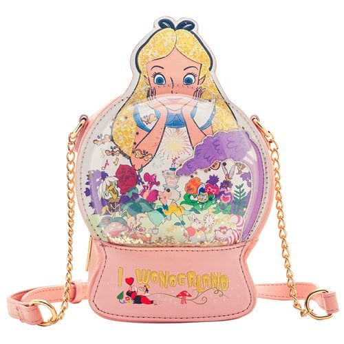 Alice in Wonderland Snow Globe Crossbody Bag