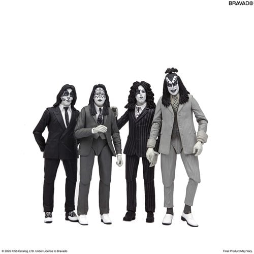 KISS Dressed to Kill Album Cover 7-Inch Scale Action Figure 4-Pack