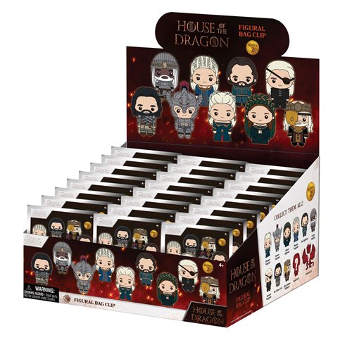 House of the Dragon Series 2 3D Foam Bag Clip Random 6-Pack