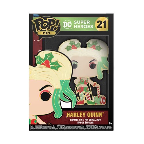 DC Comics Holiday Harley Quinn Large Enamel Pop! Pin