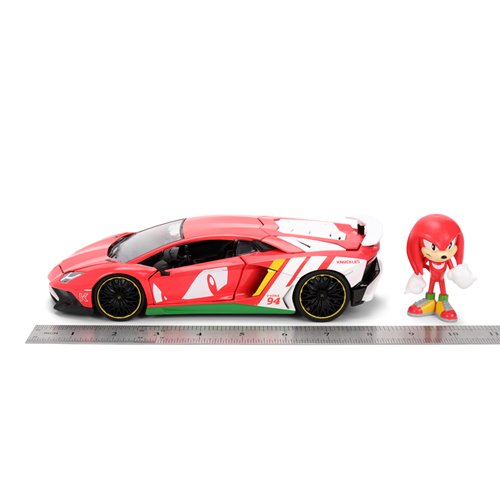 Hollywood Rides Sonic the Hedgehog Classic Lamborghini Aventador SV 1:24 Scale Die-Cast Metal Vehicl