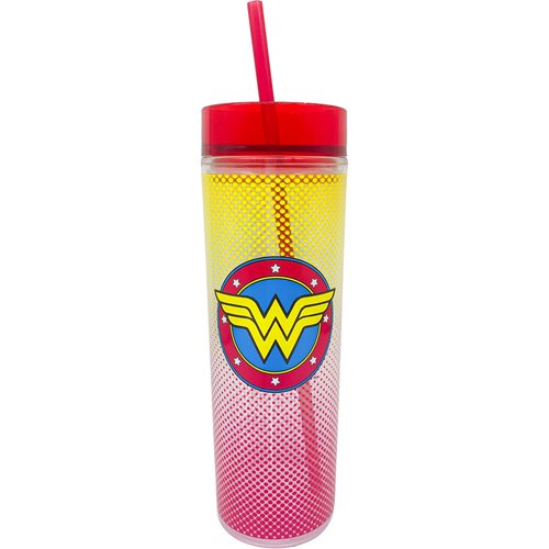 Wonder Woman 16 oz. Tall Cup with Straw