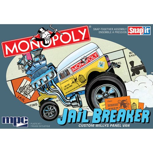 Monopoly Jail Breaker Custom Willys Panel Van 1:25 Scale Model Kit