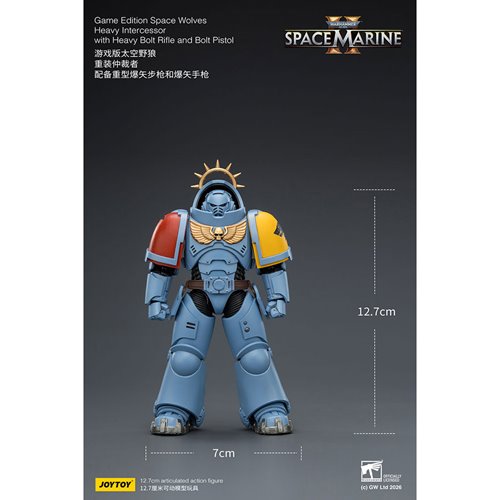 Joy Toy Warhammer 40,000 Space Marines Game Edition Space Wolves Intercessor Rifle & Pistol 1:18 Sca