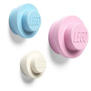 LEGO Blue Pink, Light Blue and White Wall Hanger Set