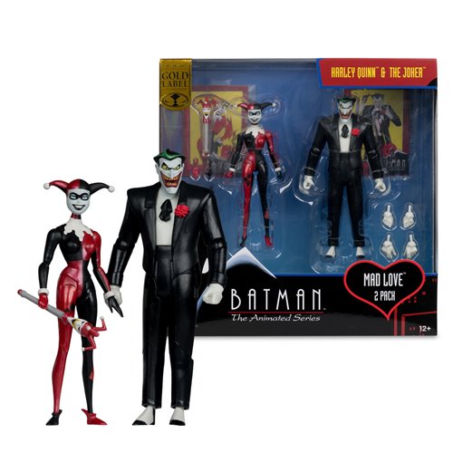 DC Direct Batman Animated Harley Quinn and The Joker Mad Love 6-Inch Action Figure 2-Pack & Comic -