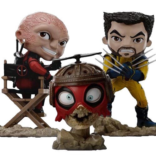 Deadpool & Wolverine with Headpool (Unmasked) MiniCo Vinyl Figure Set