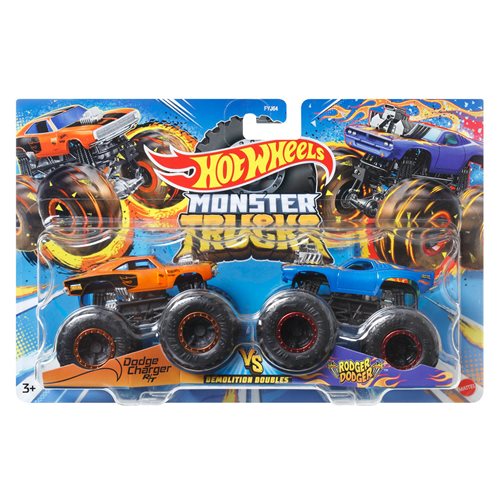 Hot Wheels Monster Trucks Demolition Doubles 1:64 Scale 2023 Mix 5 2-Pack Case of 8