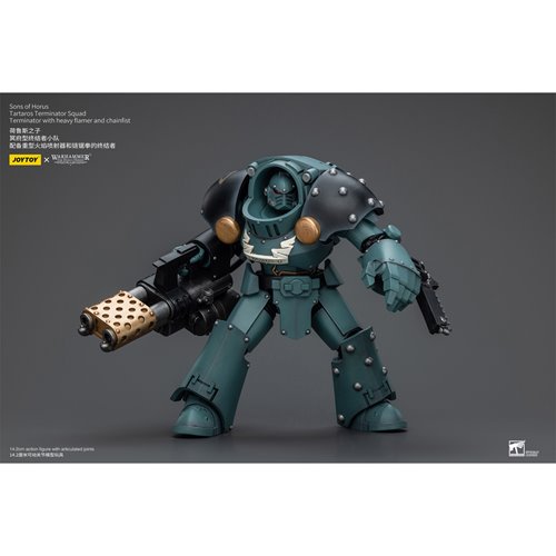 Joy Toy Warhammer 40,000 Sons of Horus Tartaros Squad Terminator with Heavy Flamer and Chainfist 1:1