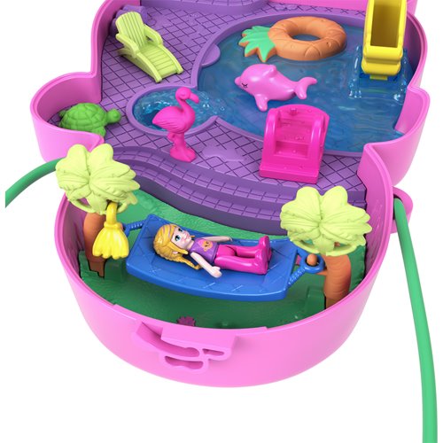 Polly Pocket Adventures in Rio Momma Monkey and Baby Compact Playset
