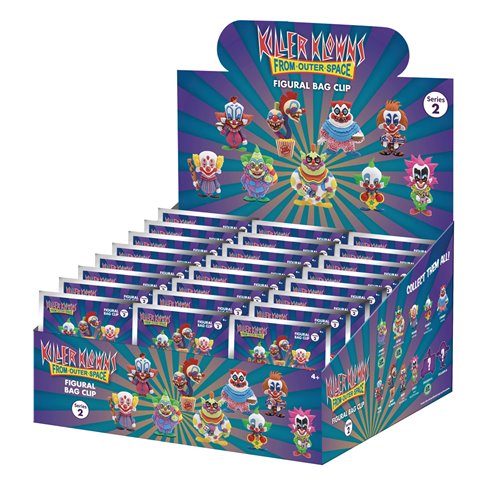 Killer Klowns From Outer Space Series 2 3D Foam Bag Clip Display Case of 24