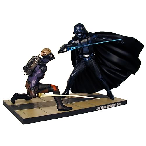 Star Wars McQuarrie Luke Skywalker vs. Darth Vader Statue