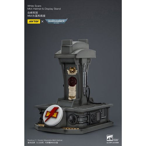 Joy Toy Warhammer 40,000 White Scars MKX 1:1 Scale Roleplay Helmet Prop Replica with Stand