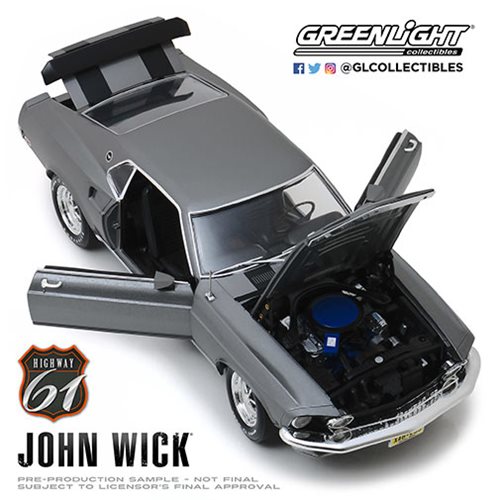 Details about    GreenLight JOHN WICK FORD Mustang BOSS 429+Race Medal Movie doll  1pcs 1/64..