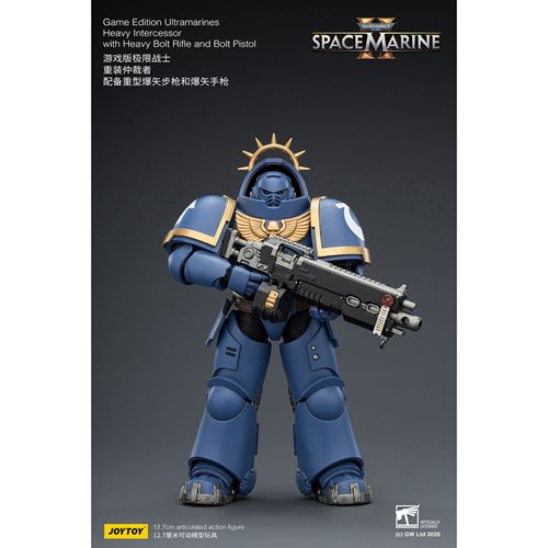 Joy Toy Warhammer 40K Space Marines Game Edition Ultramarines Intercessor Bolt Rifle & Pistol 1:18 S