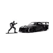 Black Panther Hollywood Rides Mazda RX-7 1:32 Scale Die-Cast Metal Vehicle with Figure