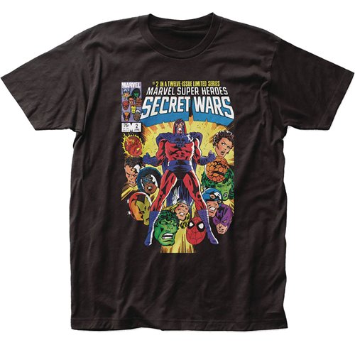 Marvel Secret Wars Comic Cover Black T-Shirt - Previews Exclusive