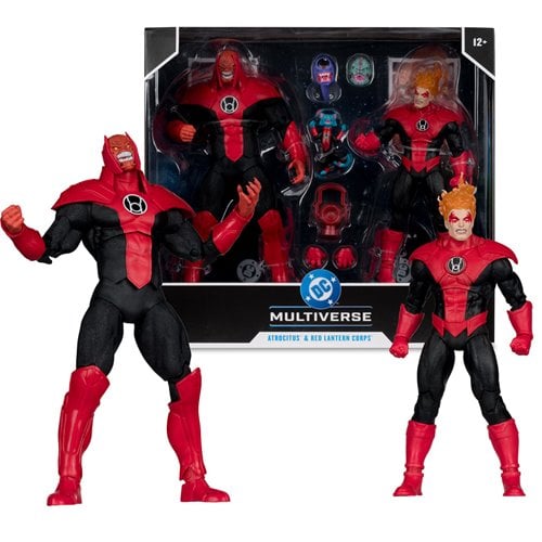 DC Multiverse Atrocitus Megafig and Red Lantern Corps Green Lantern 7-Inch Scale Action Figure 2-Pac