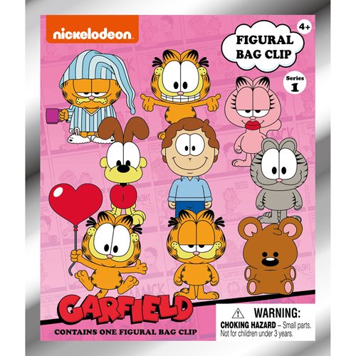 Garfield 3D Foam Bag Clip Display Case of 24