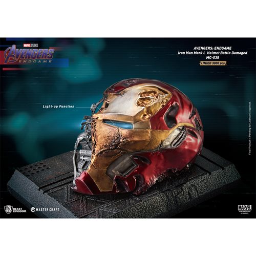Avengers: Endgame Iron Man Mark 50 Helmet Battle Damaged MC-038 Master Craft Resin Statue