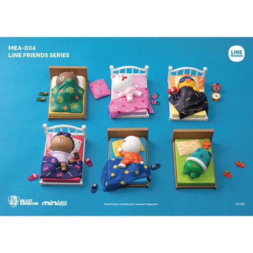 Line Friends Mini Egg Attack Night-Night Series Mini-Figure Boxset