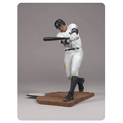 A tall bobble head doll of Alex Rodriguez displayed in the New