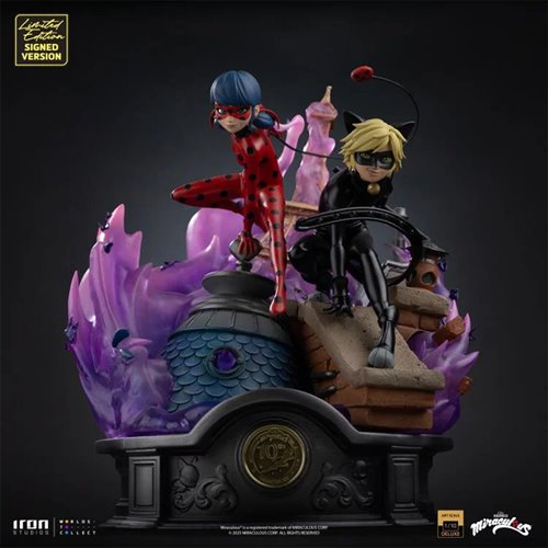 Miraculous Ladybug And Cat Noir 10th Anniversary Signed Edition 1:10 Deluxe Art Scale Limited Editio