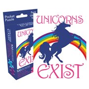 Unicorns Exist 100-Piece Pocket Puzzle