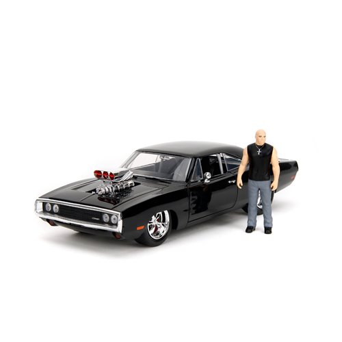 Hollywood Rides Fast and the Furious Dodge Charger R/T 1:24 Scale Die-Cast Metal Vehicle with Dom Fi