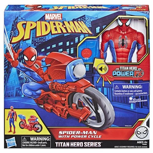 Spider-Man Titan Hero Series Spider-Man Figure with Power FX Cycle