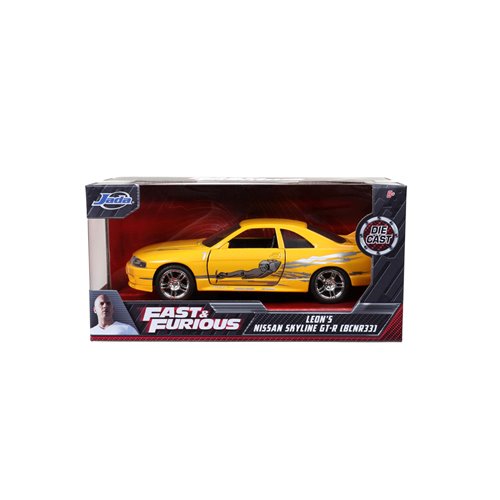 Fast and the Furious Leon's 1995 Nissan Skyline GT-R BCNR33 1:32 Scale Die-Cast Metal Vehicle