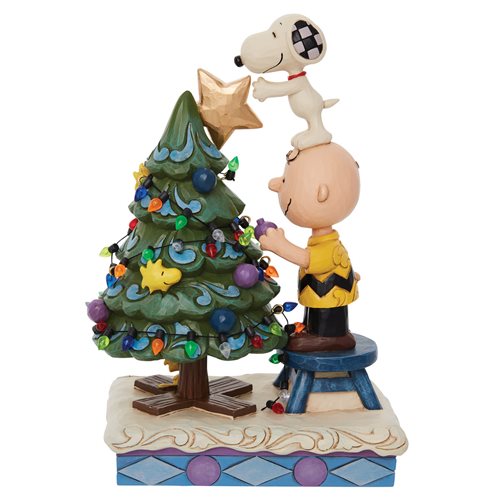 Peanuts Charlie Brown and Snoopy Decorate Finishing Touches by Jim Shore Statue