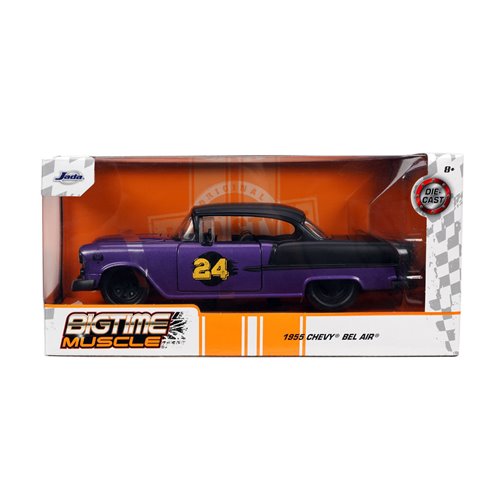 Bigtime Muscle 1955 Chevrolet Bel-Air Metallic Purple and Gold 1:24 Scale Die-Cast Metal Vehicle
