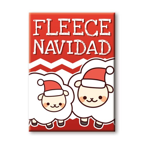 Fleece Navidad Flat Magnet