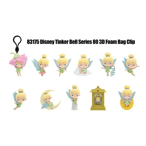 Peter Pan Tinker Bell Series 80 3D Foam Bag Clip Random 6-Pack