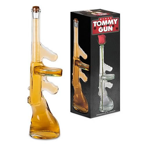 Glass Tommy Gun 18-Inch Vase