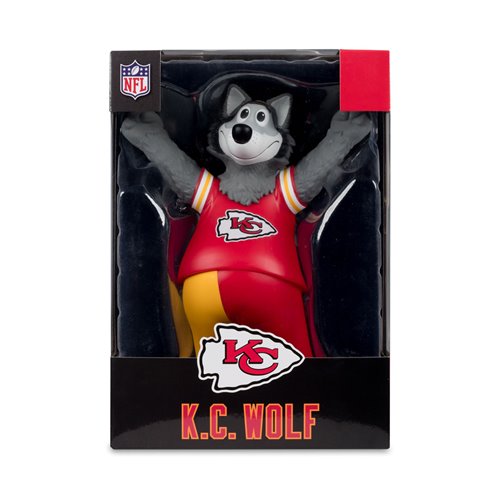 NFL SportsPicks Kansas City Chiefs K. C. Wolf Mascot 8-Inch Posed Figure