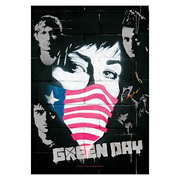 Green Day Collage Fabric Poster Wall Hanging