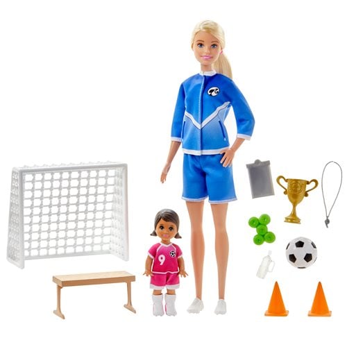 Barbie Soccer Coach Doll and Accessories Case
