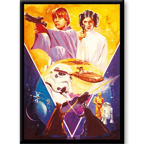Star Wars: A New Hope Retro Poster Flat Magnet